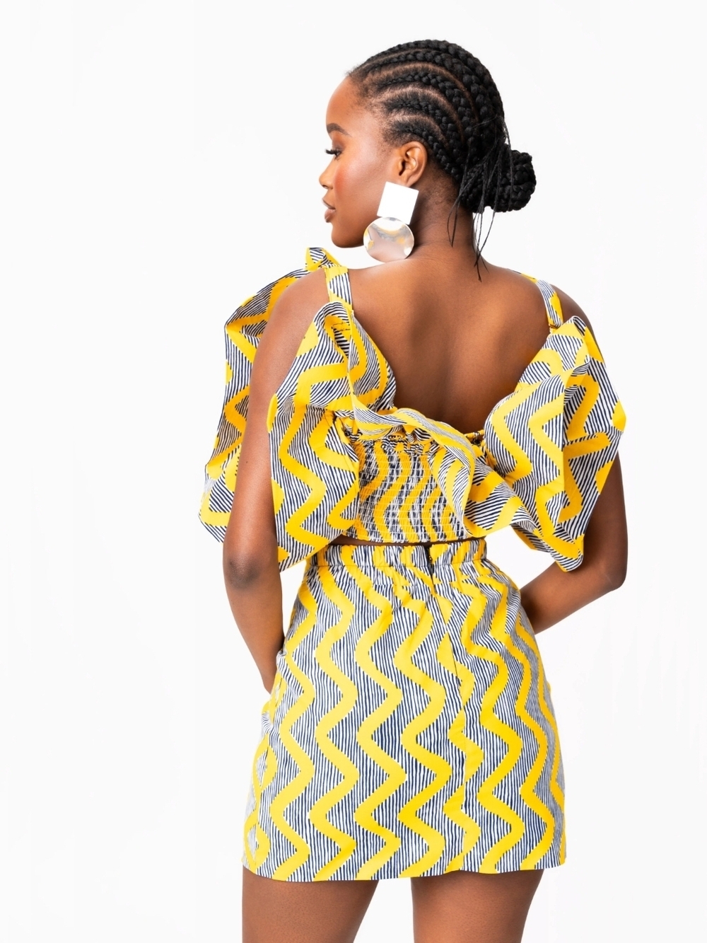 Nwt Fuure Lily African Print Mini Skirt Yellow Size Small — image 3 of 8